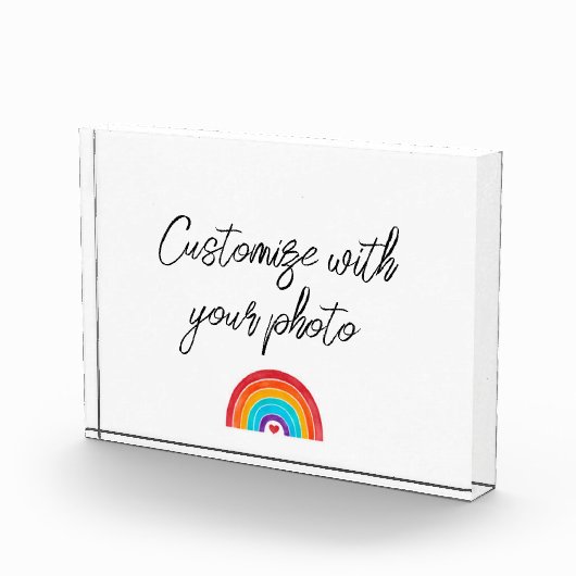 レインボー – 自分の写真を追加 フォトブロック (右)