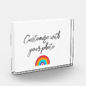 レインボー – 自分の写真を追加 フォトブロック (左)