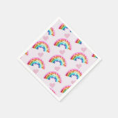 レインボー 誕生日パーティー スタンダードカクテルナプキン (角)