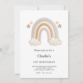 レインボー 1歳の誕生日,  招待状 (正面)