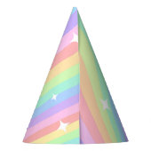 レインボー 3歳 誕生日 カラフル サード パーティーハット (裏面)