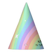 レインボー 3歳 誕生日 カラフル サード パーティーハット (左)