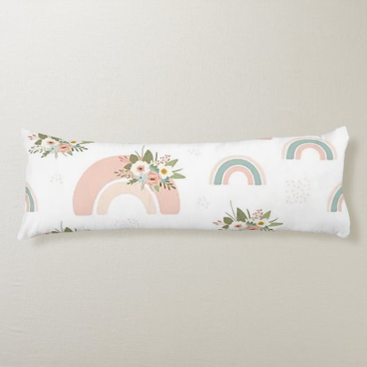 レインボー(&Flowers) ボディピロー (正面)