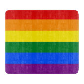 レインボー(LGBT)国旗 カッティングボード (正面)