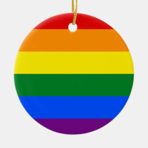 レインボー(LGBT)国旗 セラミックオーナメント