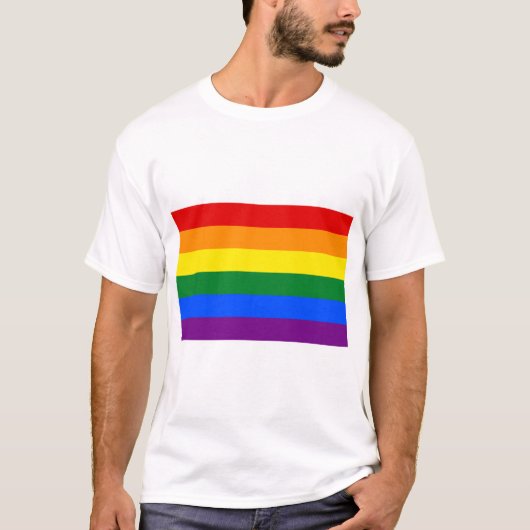 レインボー(LGBT)国旗 Tシャツ (正面)