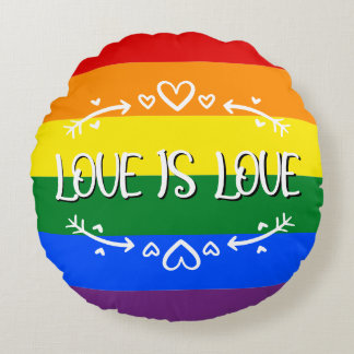 レインボー LGBTQプライド ラウンドピロー