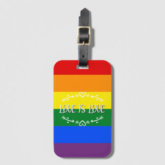 レインボー LGBTQ プライド ラゲッジマグネット 愛は愛 ラゲッジタグ