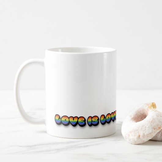 レインボー LGBTQ マグカップ 愛は愛 (ドーナツ)