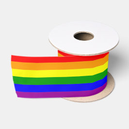 レインボー LGBTQIA+ プライド フラッグ サテンリボン