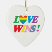 レインボー Love Wins! LGBT セラミックオーナメント (右)