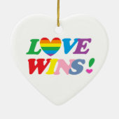 レインボー Love Wins! LGBT セラミックオーナメント (裏面)