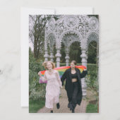 レインボー Worth the Wait 続編 結婚式のお祝い 招待状 (裏面)