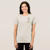 レインボーafro LGBTQ love is loveプライドブラック・ガール トライブレンドＴシャツ (正面全面)