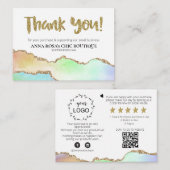 *~*レインボーAGATE QRロゴAPレビューTHANK YOU Review AP8 エンクロージャーカード (正面/裏面)