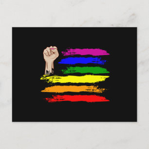 レインボーALLY LGBTプライド月LGBTQレインボー国旗 ポストカード