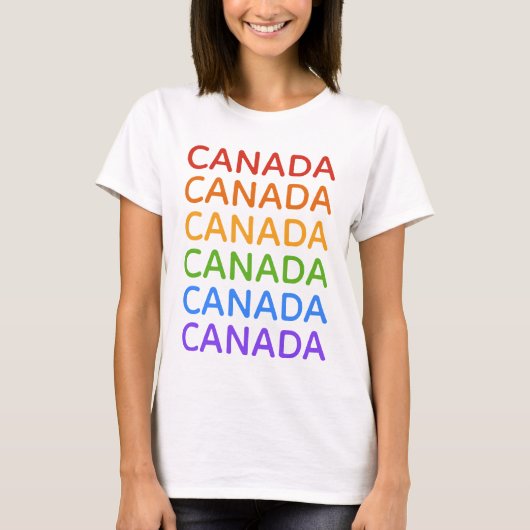 レインボーCANADAシャツとジャケット Tシャツ (正面)