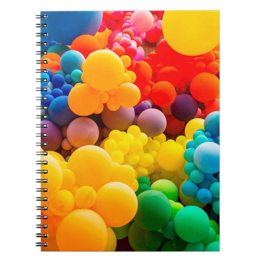 レインボーcoのジャンプルの明るい抽象芸術の背景 ノートブック (正面)