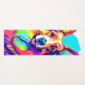レインボーCorgi：アポップ・アートのートパピー・ジョイ ヨガマット (正面(横))