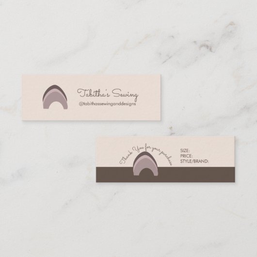 レインボーE ブティック 衣類 サイズ 価格 タグ (正面/裏面)