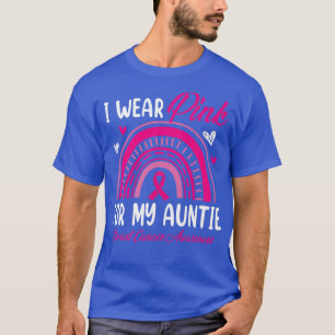 レインボーI衣服ピンクfor My Auntie Breast Cancer Aw Tシャツ