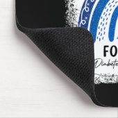 レインボーI衣服ブルーリボンfor Me T1D Diabetes Awa マウスパッド (コーナー)