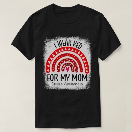 レインボーI衣服レッドfor my Mom Stroke認識度gif Tシャツ (デザイン正面)