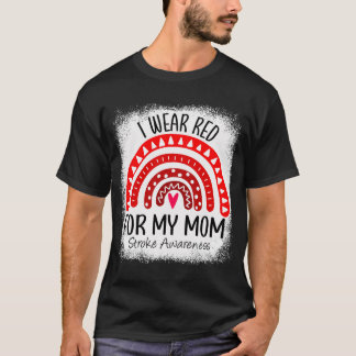 レインボーI衣服レッドfor my Mom Stroke認識度gif Tシャツ