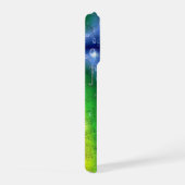 レインボーin象スキンレザーオプション&レインドロップ iPhoneケース (右側面)