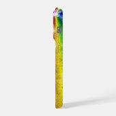 レインボーin象スキンレザーオプション，レインドロップ iPhoneケース (左側面)