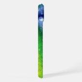 レインボーin象スキンレザーオプション&レインドロップ iPhoneケース (右側面)