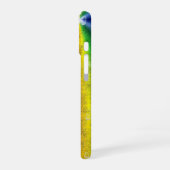 レインボーin象スキンレザーオプション，レインドロップ iPhone 16ケース (左側面)