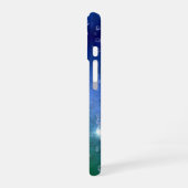 レインボーin象スキンレザーオプション&レインドロップ iPhone 16ケース (左側面)