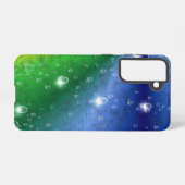 レインボーin象スキンレザーオプション&レインドロップ samsung galaxyケース (裏面横)