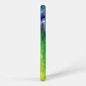 レインボーin象スキンレザーオプション&レインドロップ samsung galaxyケース (右側面)