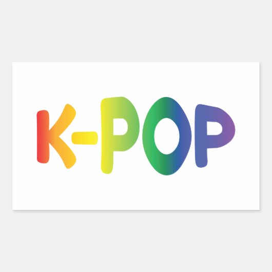 レインボーK-Pop Ver 2 ステッカー (正面)