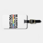 レインボーLGBTを嫌う人には気をつけろゲイプライド ラゲッジタグ (正面横)