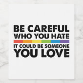 レインボーLGBTを嫌う人には気をつけろゲイプライド ワインラベル (シングルラベル)