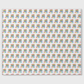 レインボーLGBTゲイプライドレイヤーケーキスライス結婚ズ ラッピングペーパー (フラット)