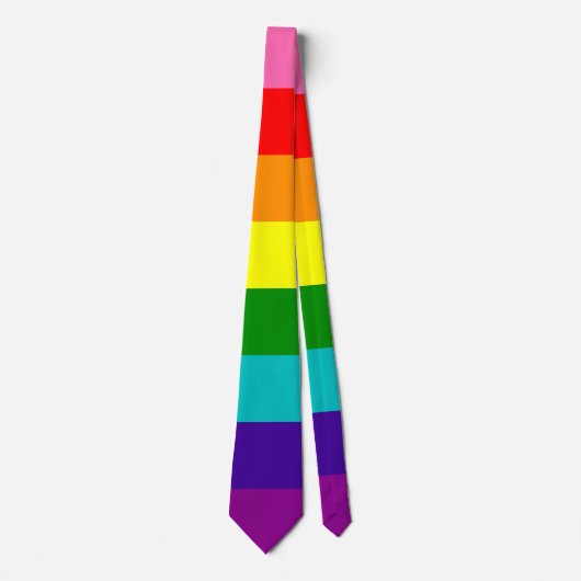 レインボーLGBTゲイ国旗のネクタイ ネクタイ (正面)
