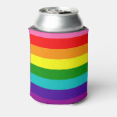 レインボーLGBTゲイ国旗 缶クーラー (缶裏面)