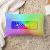 レインボーLGBTセーフ宇宙 ランバークッション (ブランケット)
