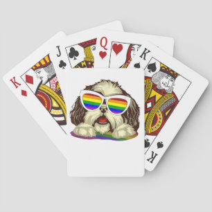 レインボーLGBTフラグゲイプライドシーズー（犬）Tzuドッグコピー トランプ
