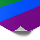 レインボーLGBTフラグ付きキャンバス印刷 ポスター (角)