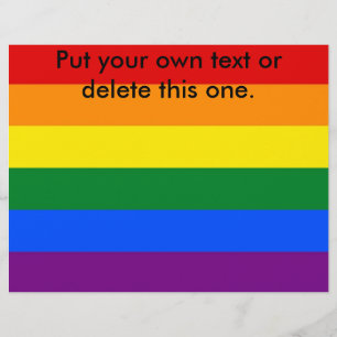 レインボーLGBTフラグ付きフライヤー チラシ