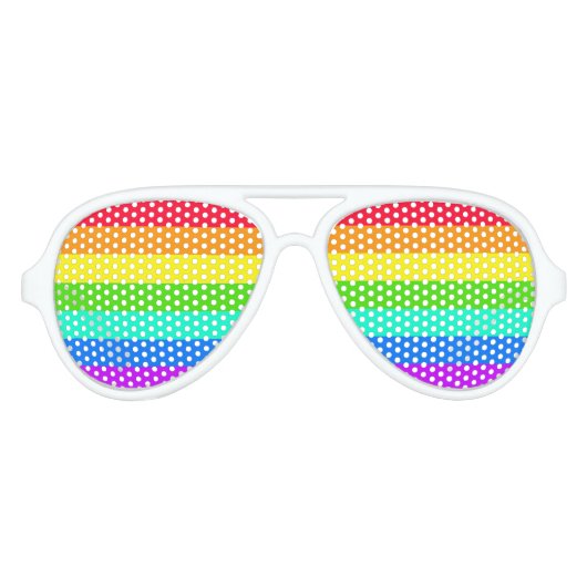 レインボーLGBTプライドアヴィエーター アビエーターサングラス (正面)