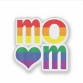 レインボーLGBTプライド月母の日LGBT シール (正面)