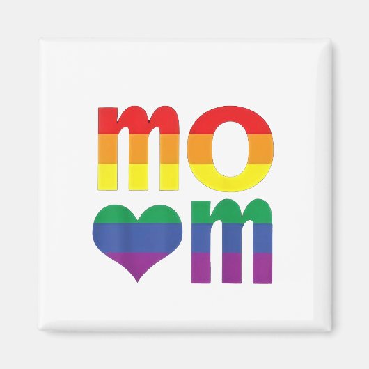 レインボーLGBTプライド月母の日LGBT マグネット (正面)