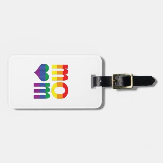 レインボーLGBTプライド月母の日LGBT ラゲッジタグ (正面横)
