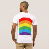 レインボーLGBTメンズ Tシャツ (裏面フル)